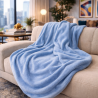 Plaid polaire bleu ciel | Couverture polaire bleu clair | Couvertures polaires |