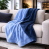 Reversible Blue Fleece Throw | Reversible Fleece Throw | Fleecy Blanket