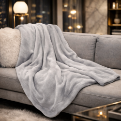 Hellgraue Fleece-Decke | Blassgraue Fleece-Decke | Fleece-Decken |