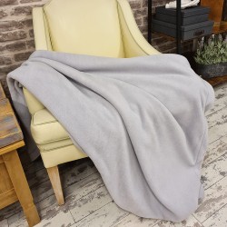 Lichtgrijze Fleece Deken | Bleekgrijze Fleece Plaid | Fleece Dekens |