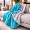 Omkkeerbare Grijze Fleece Deken | Omkeerbare Fleece Dekens