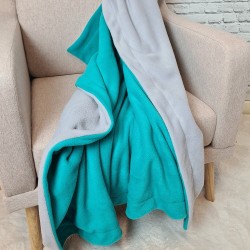 Omkkeerbare Grijze Fleece Deken | Omkeerbare Fleece Dekens