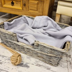Couverture polaire gris clair pour chien | Couverture polaire pour animaux de compagnie | Couverture polaire pour chien