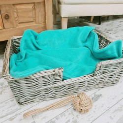 Couverture polaire vert jade pour animaux de compagnie | Couvertures polaires pour chiens | Couverture verte pour chiens
