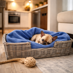 Himmelblaues Fleece-Haustierdecke | Flauschige Haustierdecken | Blaue Hundedecken