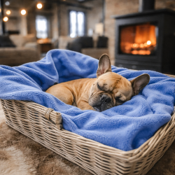 Sky Blue Fleece Pet Blanket | Fleecy Pet Blankets | Blue Dog Blankets