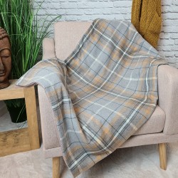 Plaid à carreaux gris | Couvertures à carreaux tartan | Plaid à carreaux gris
