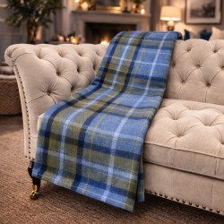Blue Tartan Throw | Coperta a Quadri Tartan Blu | Plaid a Quadri Tartan Blu