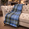 Blue Tartan Throw | Blue Tartan Check Blanket | Blue Tartan Check Throws