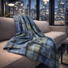 Blue Tartan Throw | Blue Tartan Check Blanket | Blue Tartan Check Throws