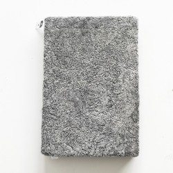 Medium Dog Bed Genuine Sheepskin Grey. Curly Haired Orthopaedic Dog Bed
