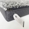Panier pour chien de taille moyenne en véritable peau de mouton grise. Panier orthopédique pour chien à poils bouclés