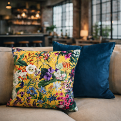 Coussin réversible en velours Midsummer | Coussins réversibles en velours à motifs floraux