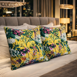 Midsummer Luxury Velvet Cushions | Floral Printed Velvet Cushions |