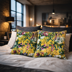 Midsommer Luxus Samtkissen | Floral bedruckte Samtkissen |