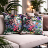 Rhapsody Luxury Velvet Cushions | Flowery Printed Velvet Cushions |