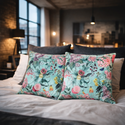 Coussins en velours de luxe Tranquillity | Coussins en velours imprimé floral |