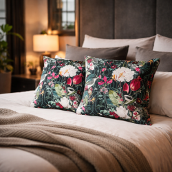 Luxury Patagonia Velvet Cushions | Tropical Printed Velvet Cushions |