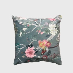 Coussins réversibles en velours style chinoiserie | Coussins orientaux en velours