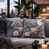 Coussins en velours de luxe style chinoiserie | Coussins en velours imprimé oriental