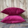 Bright Pink Velvet Scatter Cushions | Plain Pink Velvet Cushions