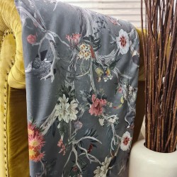 Luxe Chinoiserie Fluwelen Plaid | Luxe Oriëntaals Bedrukt Fluwelen Plaid