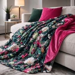Reversible Patagonia Velvet Throw | Luxury Printed Velvet Bed Runner