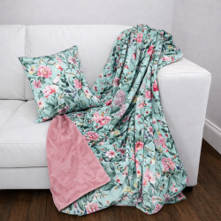 Reversible Velvet Throw - Tranquillity | Luxury Printed Velvet Throw