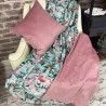 Reversible Velvet Throw - Tranquillity | Luxury Printed Velvet Throw