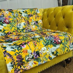 Midsummer Luxury Velvet Throw | Double Sided Large Floral Velvet Throw