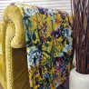 Plaid de luxe en velours pour la Saint-Jean | Grand plaid en velours à motif floral double face