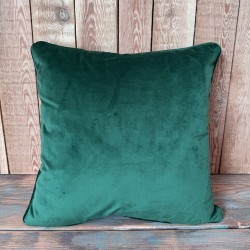 Coussins décoratifs en velours vert | Coussins de canapé passepoilés vert émeraude
