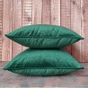 Green Velvet Scatter Cushions | Emerald Green Piped Sofa Cushions