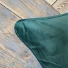 Green Velvet Scatter Cushions | Emerald Green Piped Sofa Cushions
