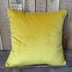 Mustard Yellow Velvet Scatter Cushions | Plain Yellow Velvet Cushions