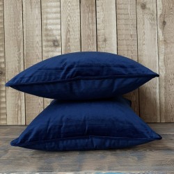 Cuscini in Velluto Blu Navy | Cuscini Decorativi in Velluto Blu Semplice