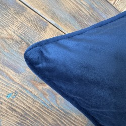 Navy Blue Velvet Cushions | Plain Blue Velvet Scatter Cushions