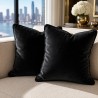 Black Velvet Scatter Cushions | Plain Black Velvet Pillows