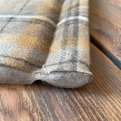 Couverture de voyage rembourrée portable avec poignée de transport, motif tartan gris