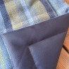 Padded Travel Blanket with Carry Handle Blue Tartan