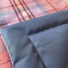 Portable Travel Blanket with Carry Handle Red Tartan
