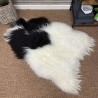 Zwart & Wit Schapenvacht Tapijt, Natuurlijke IJslandse Schapenvacht Tapijt