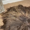 Two-Tone Brown Sheepskin Rug, Natural Brown Icelandic Sheepskin