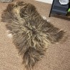 Tapis en peau de mouton islandaise marron, peau de mouton islandaise marron naturelle