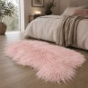 Pale Pink Tibetan Sheepskin Rug | Curly Haired Sheepskin Rug