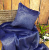 Cornflower Blue Faux Fur Cushion and Throw