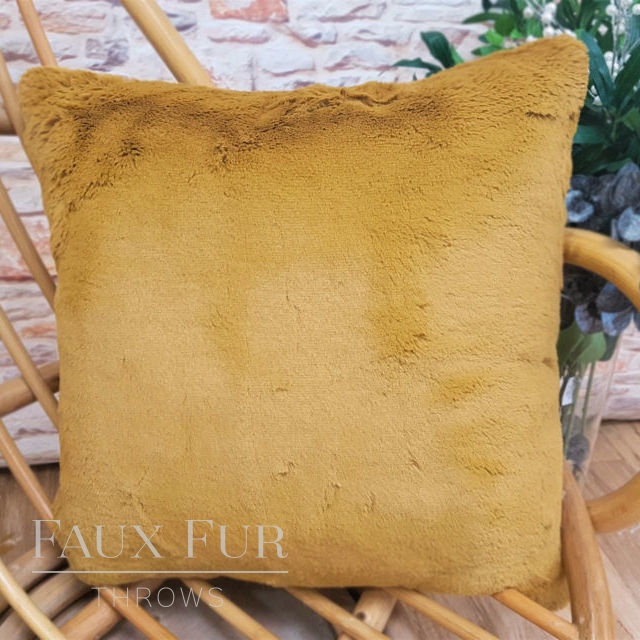 Kalahari Gold Faux Fur Cushion