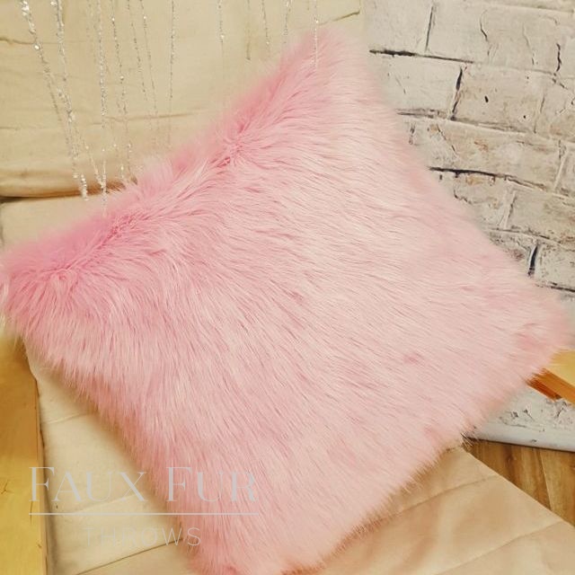 Powder Puff Faux Fur Cushion