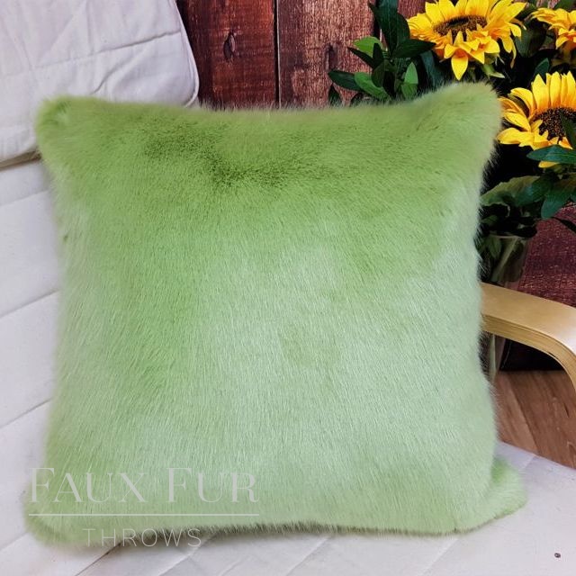 Spring Willow faux Fur Cushion
