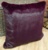 Wine Purple Faux Fur Cushion